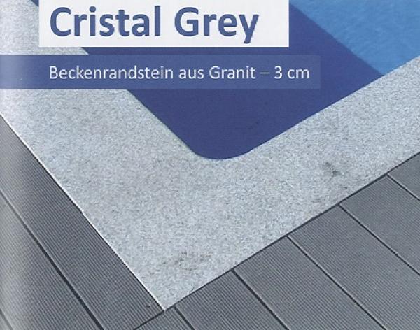 Cristal Grey gerade Platte 130 x 33 x 3 cm